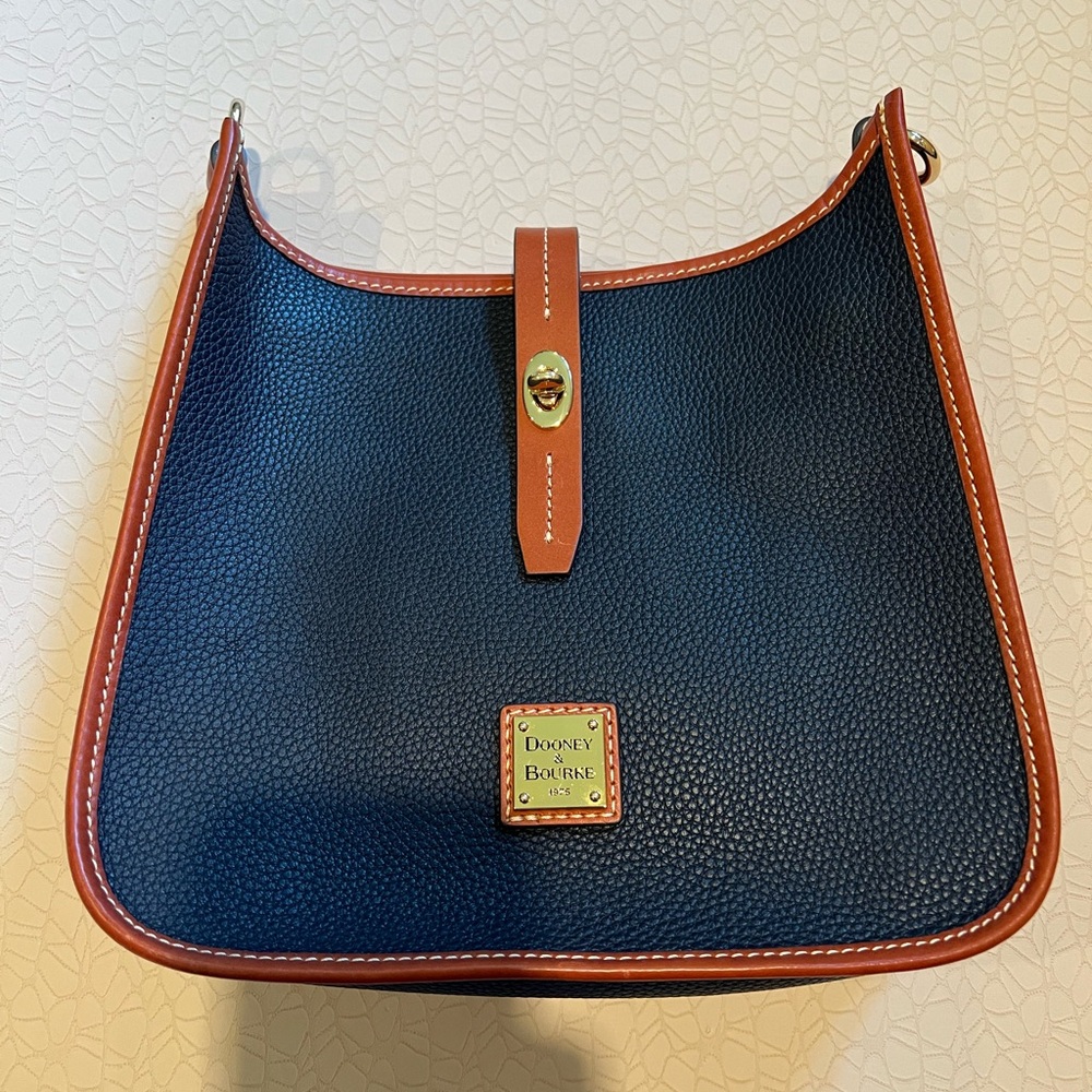 Dooney & Bourke Blue and Brown Shoulder Bag